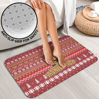 Christmas Ironworker American Flag Bathroom Set Xmas Holiday Patterns - Wonder Print Shop