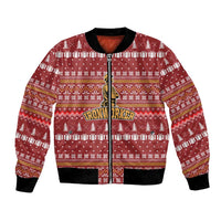 Christmas Ironworker American Flag Bomber Jacket Xmas Holiday Patterns - Wonder Print Shop
