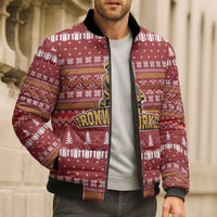 Christmas Ironworker American Flag Bomber Puffer Jacket Xmas Holiday Patterns - Wonder Print Shop
