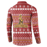 Christmas Ironworker American Flag Button Sweatshirt Xmas Holiday Patterns - Wonder Print Shop