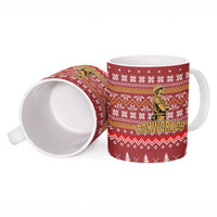 Christmas Ironworker American Flag Ceramic Mug Xmas Holiday Patterns - Wonder Print Shop