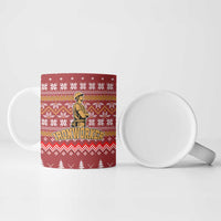 Christmas Ironworker American Flag Ceramic Mug Xmas Holiday Patterns - Wonder Print Shop