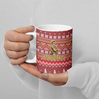 Christmas Ironworker American Flag Ceramic Mug Xmas Holiday Patterns - Wonder Print Shop