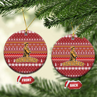 Christmas Ironworker American Flag Ceramic Ornament Xmas Holiday Patterns - Wonder Print Shop