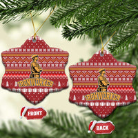 Christmas Ironworker American Flag Ceramic Ornament Xmas Holiday Patterns - Wonder Print Shop