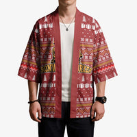 Christmas Ironworker American Flag Kimono Xmas Holiday Patterns - Wonder Print Shop
