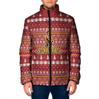 Christmas Ironworker American Flag Padded Jacket Xmas Holiday Patterns - Wonder Print Shop