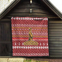 Christmas Ironworker American Flag Quilt Xmas Holiday Patterns - Wonder Print Shop