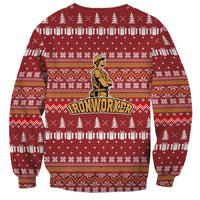 Christmas Ironworker American Flag Sweatshirt Xmas Holiday Patterns - Wonder Print Shop