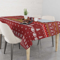 Christmas Ironworker American Flag Tablecloth Xmas Holiday Patterns - Wonder Print Shop