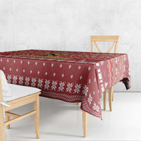 Christmas Ironworker American Flag Tablecloth Xmas Holiday Patterns - Wonder Print Shop