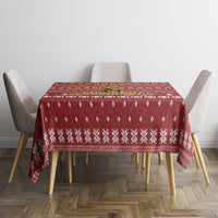 Christmas Ironworker American Flag Tablecloth Xmas Holiday Patterns - Wonder Print Shop