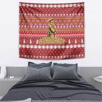 Christmas Ironworker American Flag Tapestry Xmas Holiday Patterns - Wonder Print Shop
