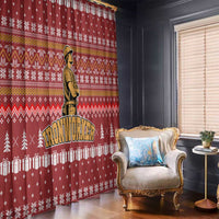 Christmas Ironworker American Flag Window Curtain Xmas Holiday Patterns - Wonder Print Shop