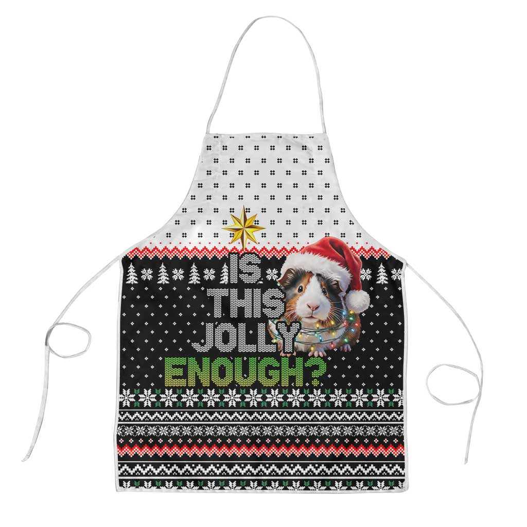 Christmas Is It Jolly Enough Guinea Pig Apron Xmas Holiday Patterns - Wonder Print Shop