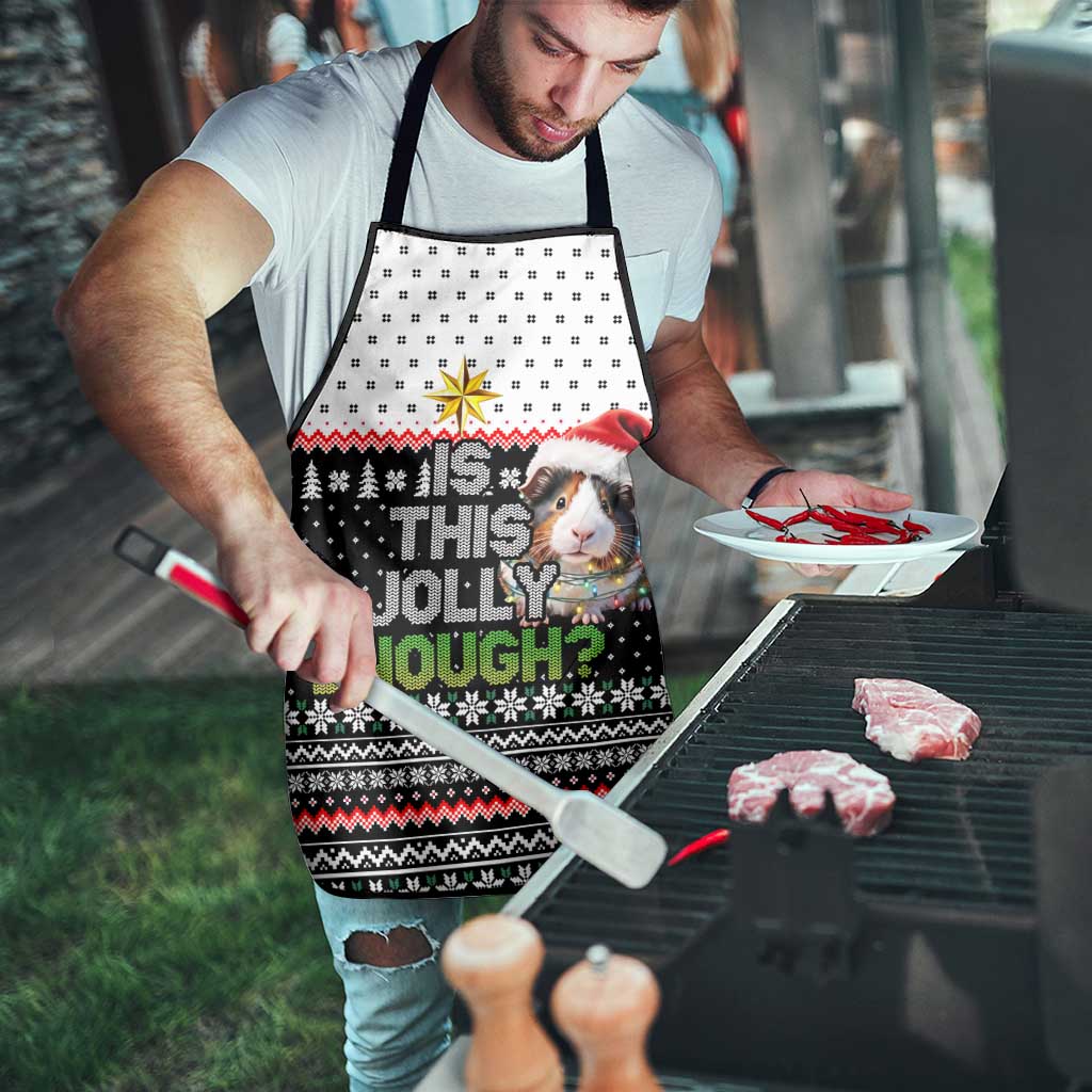 Christmas Is It Jolly Enough Guinea Pig Apron Xmas Holiday Patterns - Wonder Print Shop