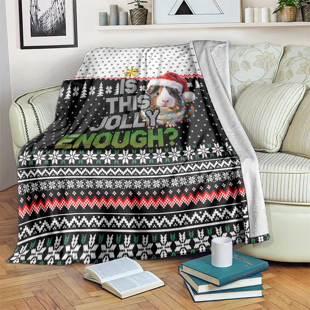 Christmas Is It Jolly Enough Guinea Pig Blanket Xmas Holiday Patterns - Wonder Print Shop