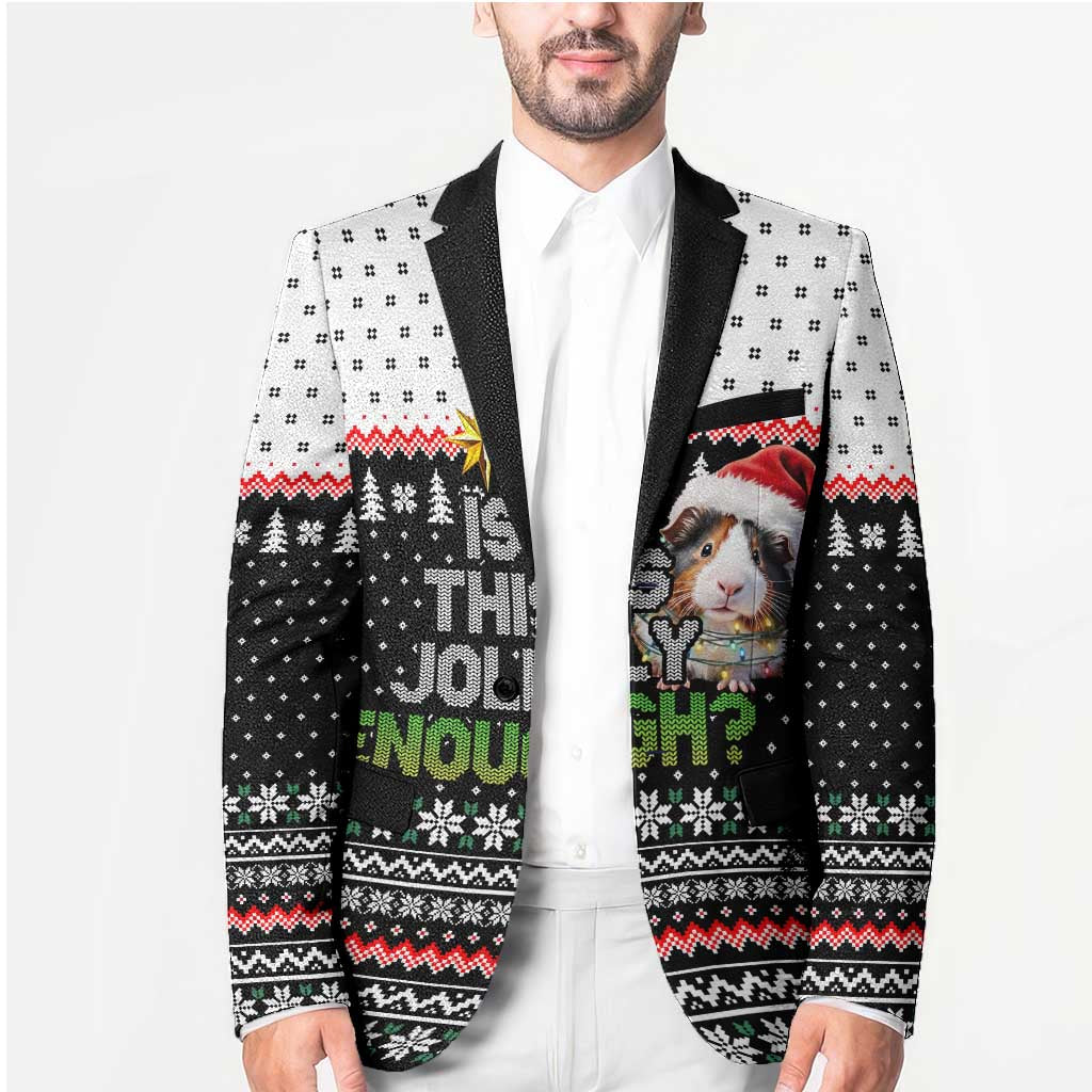 Christmas Is It Jolly Enough Guinea Pig Blazer Xmas Holiday Patterns - Wonder Print Shop