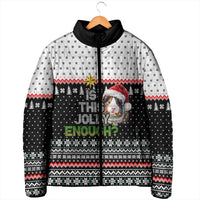 Christmas Is It Jolly Enough Guinea Pig Padded Jacket Xmas Holiday Patterns - Wonder Print Shop