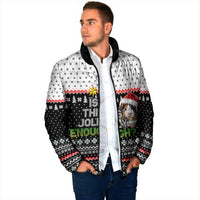 Christmas Is It Jolly Enough Guinea Pig Padded Jacket Xmas Holiday Patterns - Wonder Print Shop