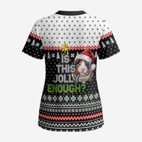 Christmas Is It Jolly Enough Guinea Pig Scrub Top Xmas Holiday Patterns - Wonder Print Shop