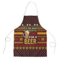 Christmas Its The Most Wonderful Time For A Beer Apron Xmas Holiday Patterns - Wonder Print Shop