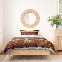 Christmas Its The Most Wonderful Time For A Beer Bedding Set Xmas Holiday Patterns - Wonder Print Shop