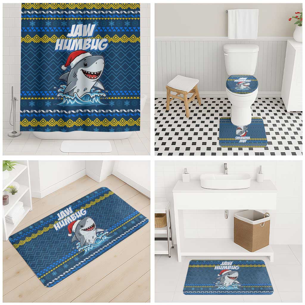 Christmas Jaw Humbug Bathroom Set Xmas Holiday Patterns - Wonder Print Shop