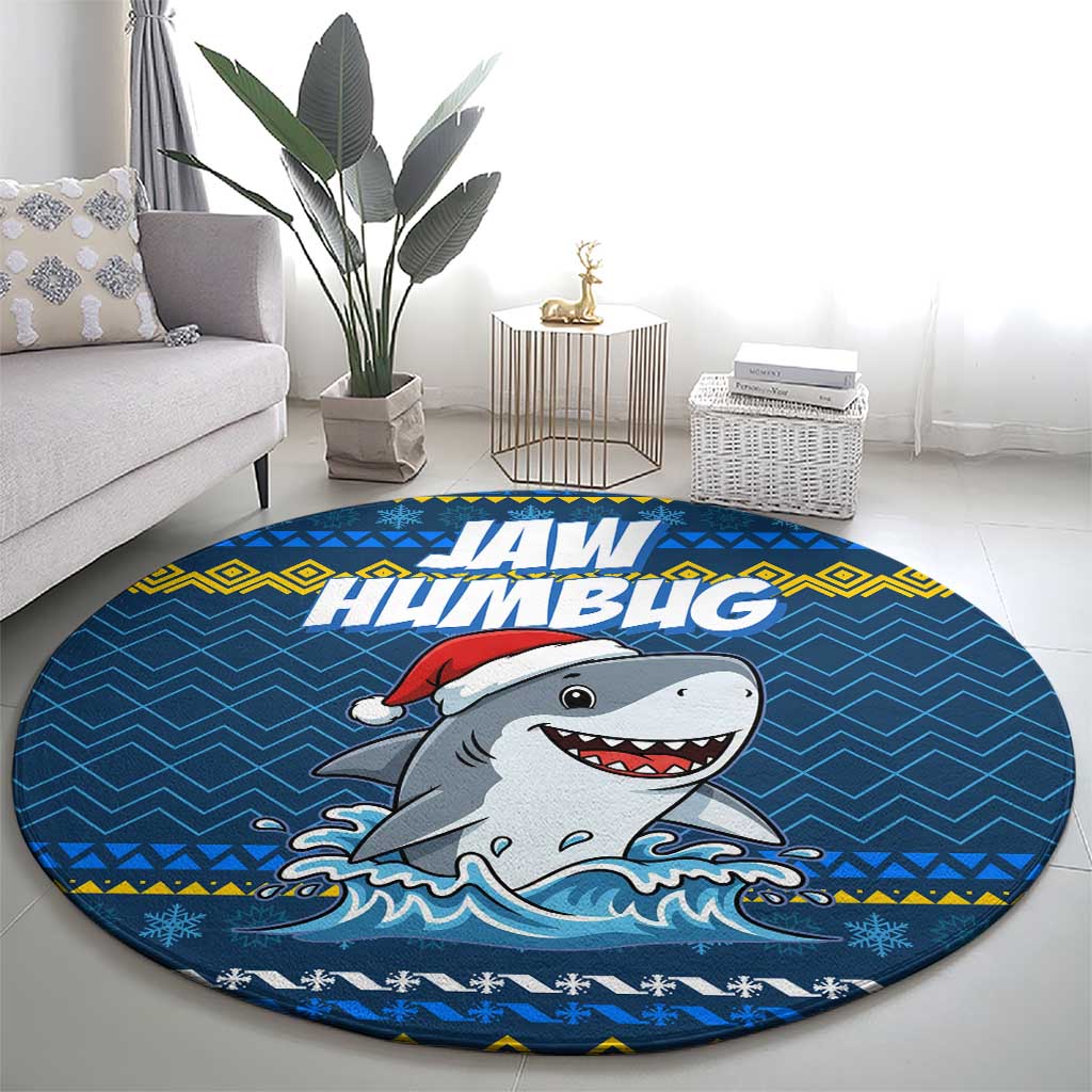 Christmas Jaw Humbug Round Carpet Xmas Holiday Patterns - Wonder Print Shop