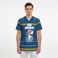 Christmas Jaw Humbug Scrub Top Xmas Holiday Patterns - Wonder Print Shop