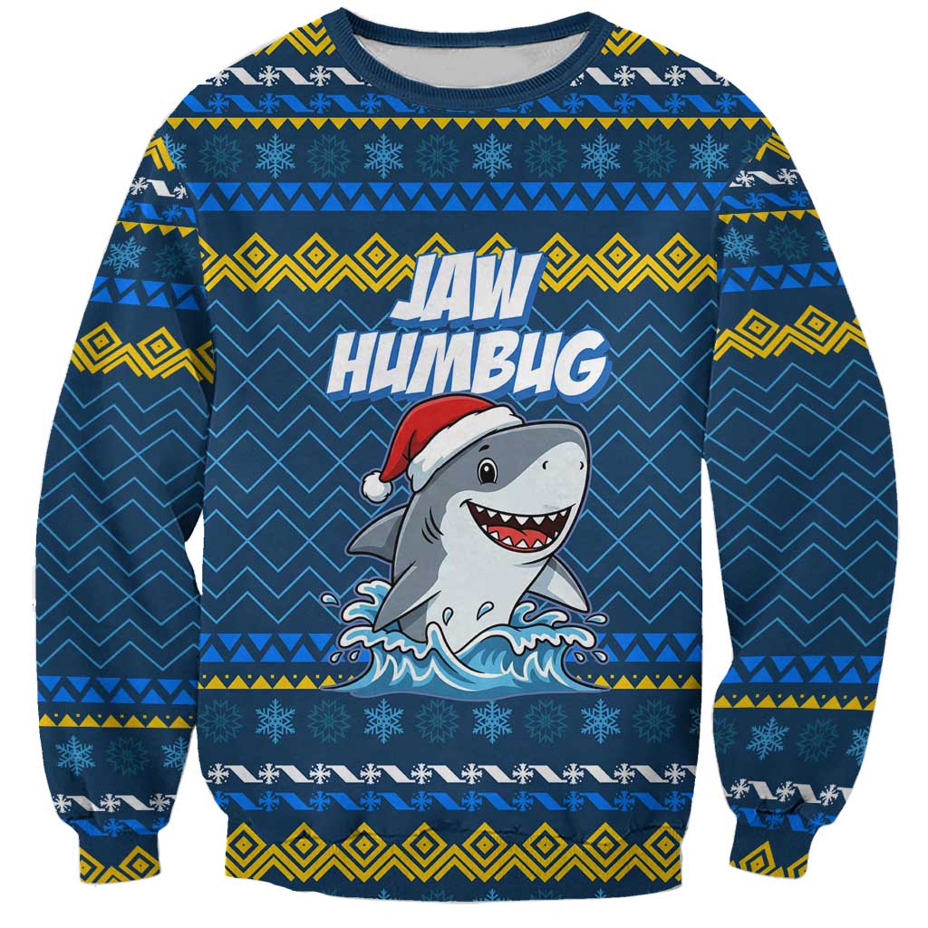 Christmas Jaw Humbug Sweatshirt Xmas Holiday Patterns - Wonder Print Shop
