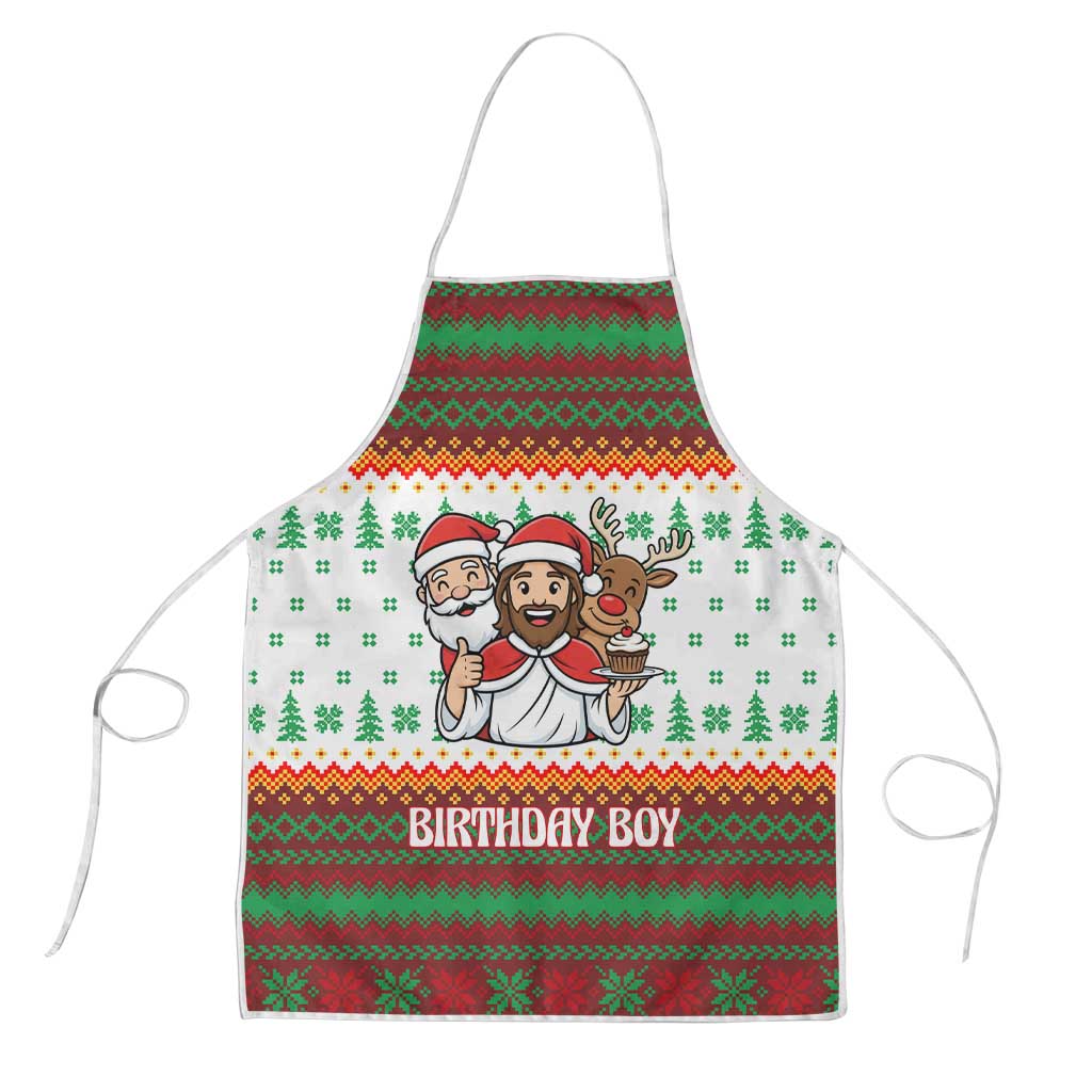 Christmas Jesus Birthday Boy Apron Xmas Holiday Patterns - Wonder Print Shop