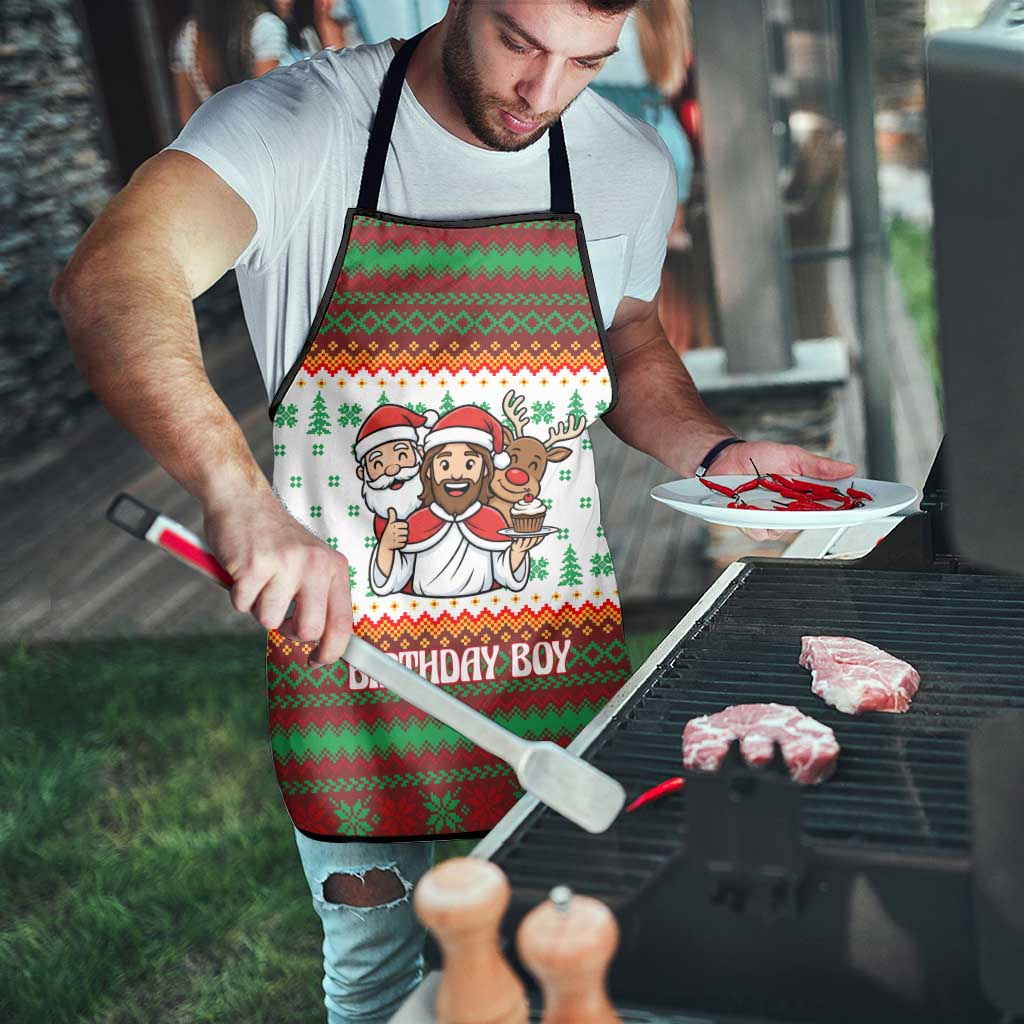 Christmas Jesus Birthday Boy Apron Xmas Holiday Patterns - Wonder Print Shop