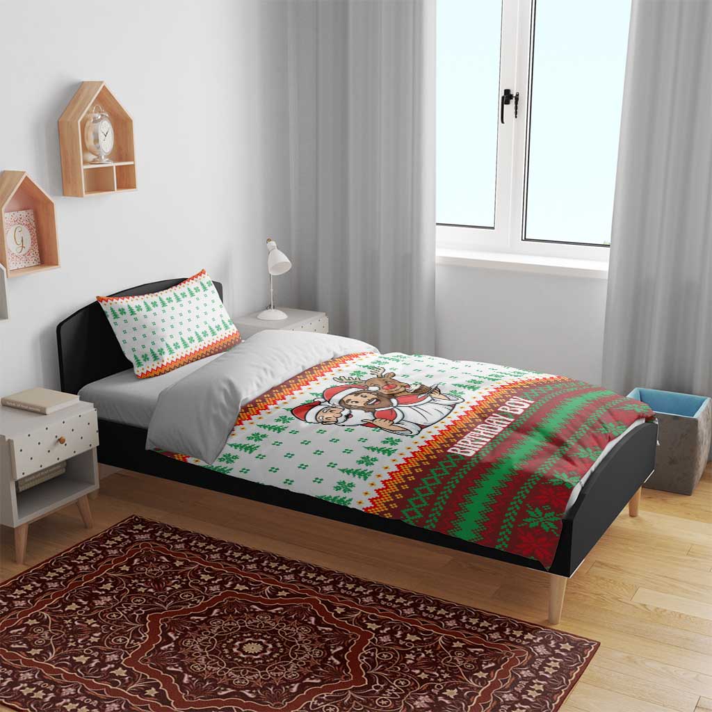 Christmas Jesus Birthday Boy Bedding Set Xmas Holiday Patterns - Wonder Print Shop