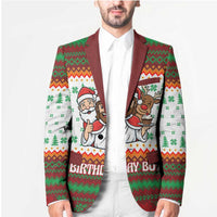 Christmas Jesus Birthday Boy Blazer Xmas Holiday Patterns - Wonder Print Shop