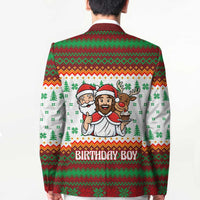 Christmas Jesus Birthday Boy Blazer Xmas Holiday Patterns - Wonder Print Shop