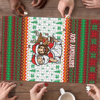 Christmas Jesus Birthday Boy Puzzle Xmas Holiday Patterns - Wonder Print Shop