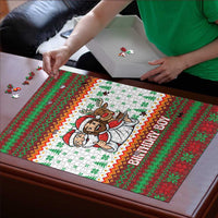 Christmas Jesus Birthday Boy Puzzle Xmas Holiday Patterns - Wonder Print Shop