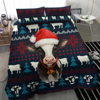 Lovely Cow Christmas Bedding Set Xmas Holiday Patterns - Wonder Print Shop