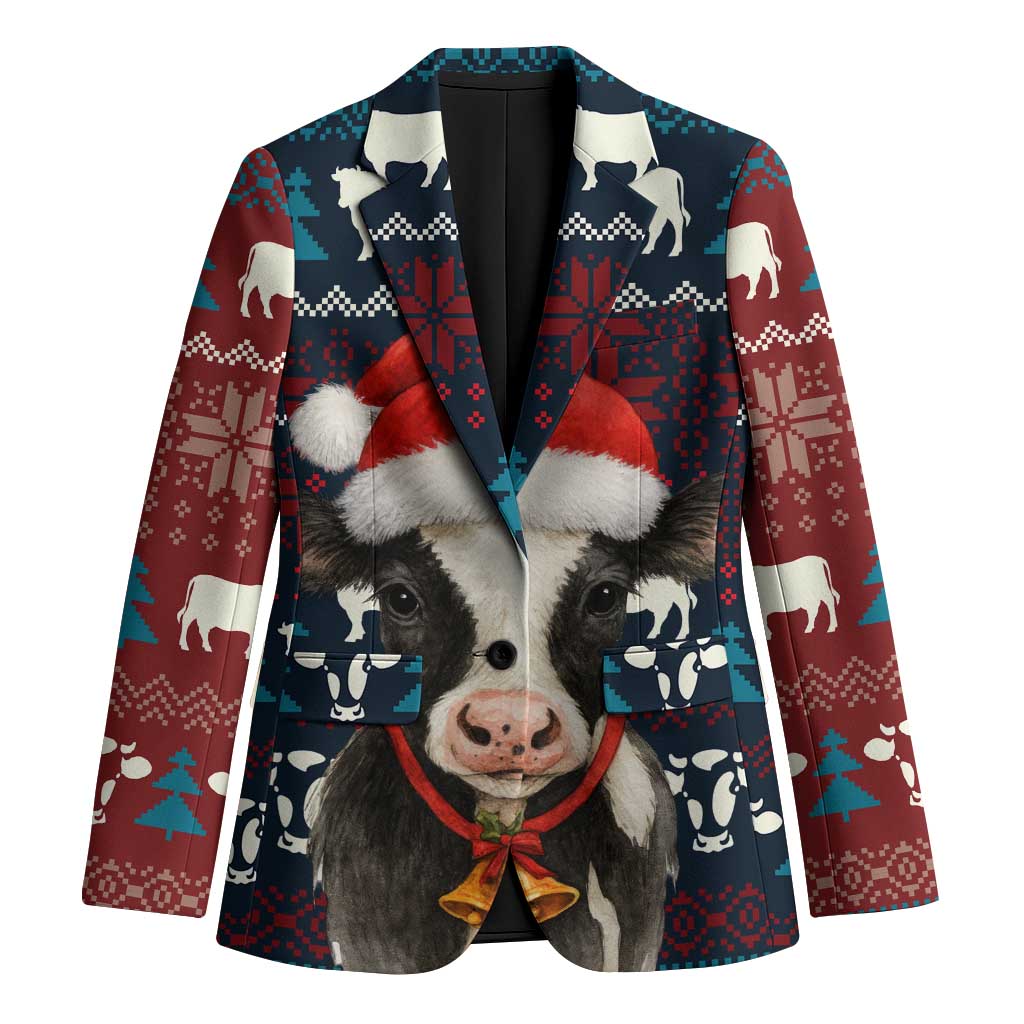 Lovely Cow Christmas Blazer Xmas Holiday Patterns - Wonder Print Shop