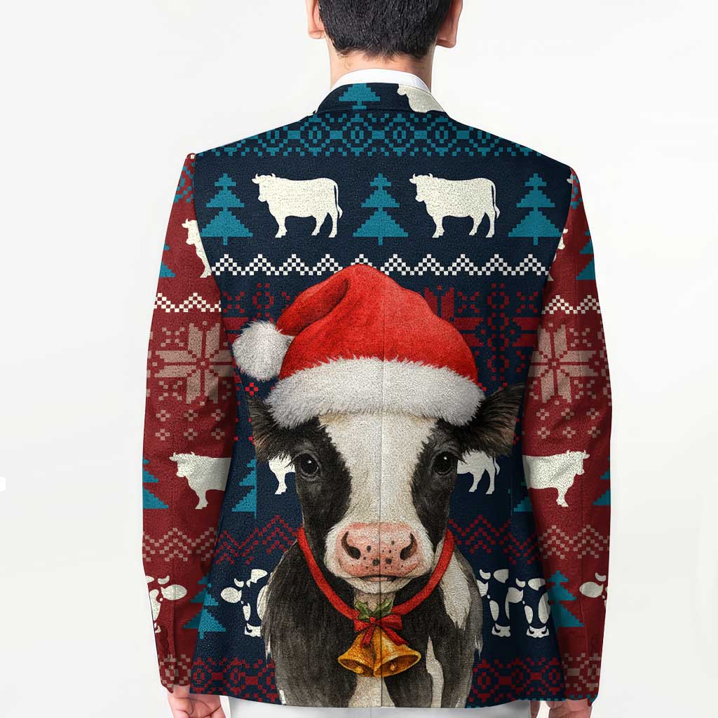 Lovely Cow Christmas Blazer Xmas Holiday Patterns - Wonder Print Shop