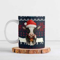 Lovely Cow Christmas Ceramic Mug Xmas Holiday Patterns - Wonder Print Shop