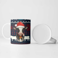 Lovely Cow Christmas Ceramic Mug Xmas Holiday Patterns - Wonder Print Shop