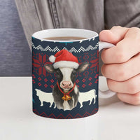 Lovely Cow Christmas Ceramic Mug Xmas Holiday Patterns - Wonder Print Shop