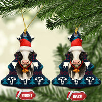 Lovely Cow Christmas Ceramic Ornament Xmas Holiday Patterns - Wonder Print Shop