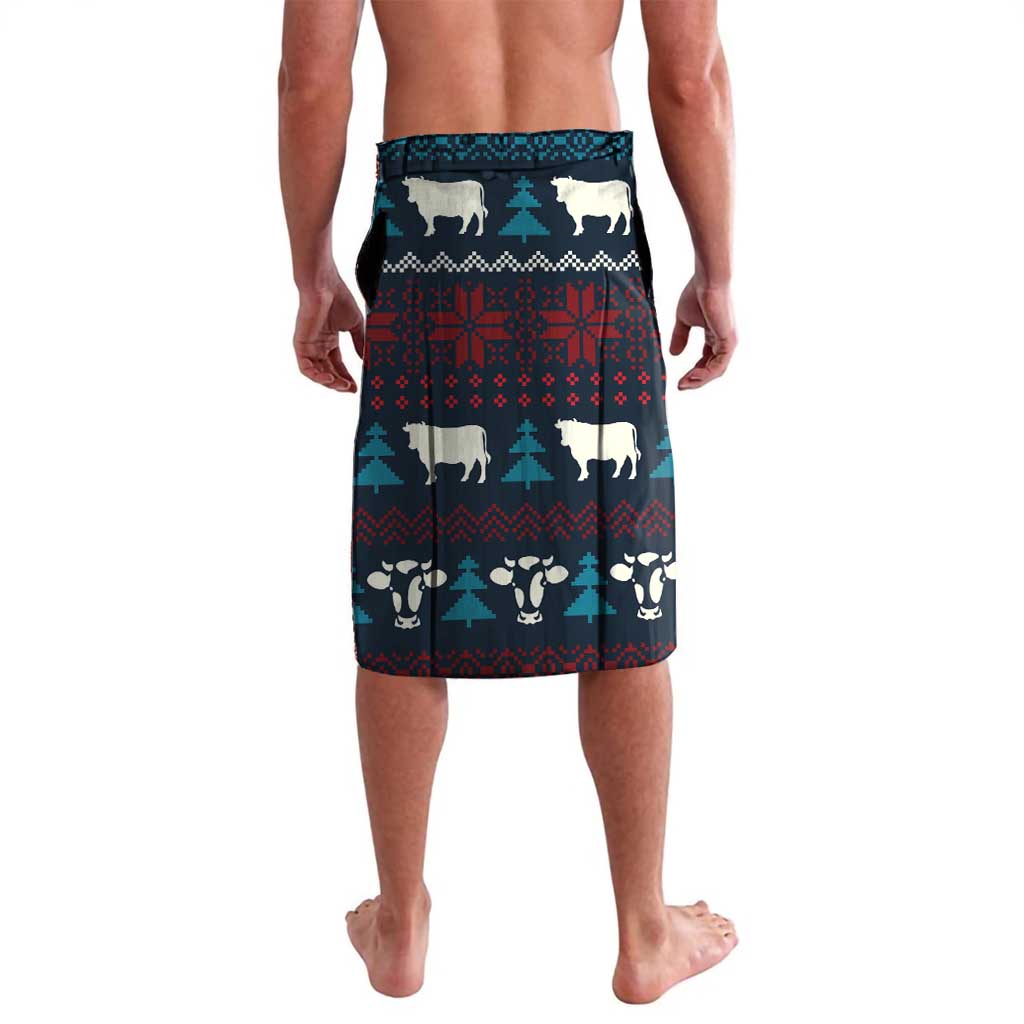 Lovely Cow Christmas Lavalava Xmas Holiday Patterns - Wonder Print Shop