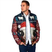 Lovely Cow Christmas Padded Jacket Xmas Holiday Patterns - Wonder Print Shop