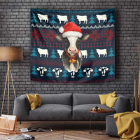 Lovely Cow Christmas Tapestry Xmas Holiday Patterns - Wonder Print Shop