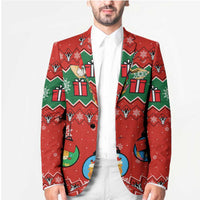 Lovely Giraffe Christmas Blazer Xmas Holiday Patterns - Wonder Print Shop