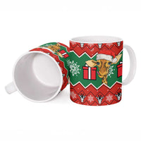 Lovely Giraffe Christmas Ceramic Mug Xmas Holiday Patterns - Wonder Print Shop